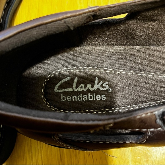 Clarks Bendables Mary Jane Brown Leather Slip on Shoes Women's Sz 9.5M - Picture 5 of 7